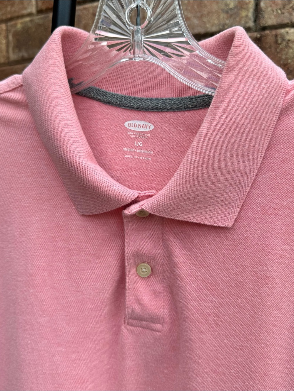 Old Navy Men’s Pink Polo Short Sleeve Knit Shirt